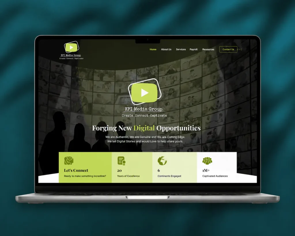 Digital media company website responsive